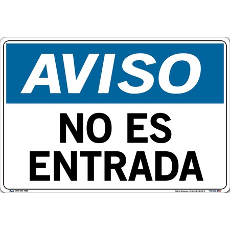 Vestil Vinyl Label Sign, 12-1/2" Height, 18-1/2" Width, Vinyl Label, Rectangle, Spanish SI-N-04-D-LB-011-S